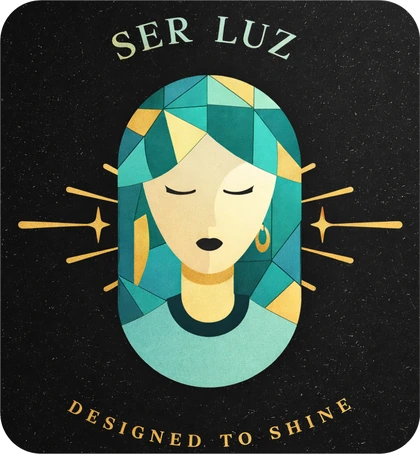 ser luz logo: the ser luz girl, designed to shine